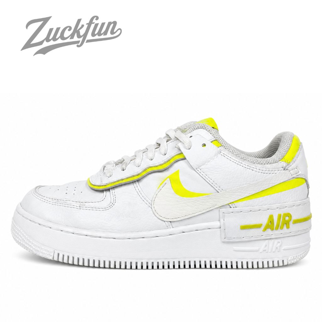 NIKE AIR FORCE 1 SHADOW WHITE LEMON VENOM エア フォース 1 ホワイト イエロー レディース ナイキ スニーカー 24 cm U10110