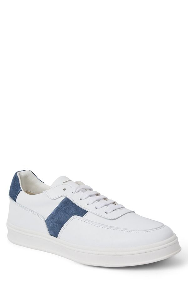 ブルーノマグリ メンズ シューズ スニーカー Bruno Magli Ponza Sneaker White Jeansuede ホワイト