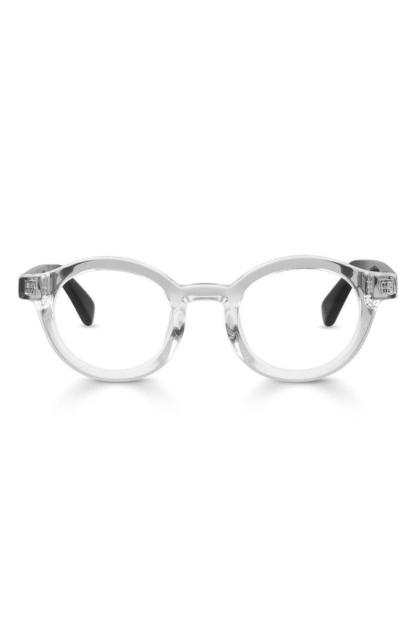 アイブブス レディース アクセサリー サングラス・アイウェア eyebobs TV Party 41mm Round Readinglasses Crystal Clear Front Black ブ