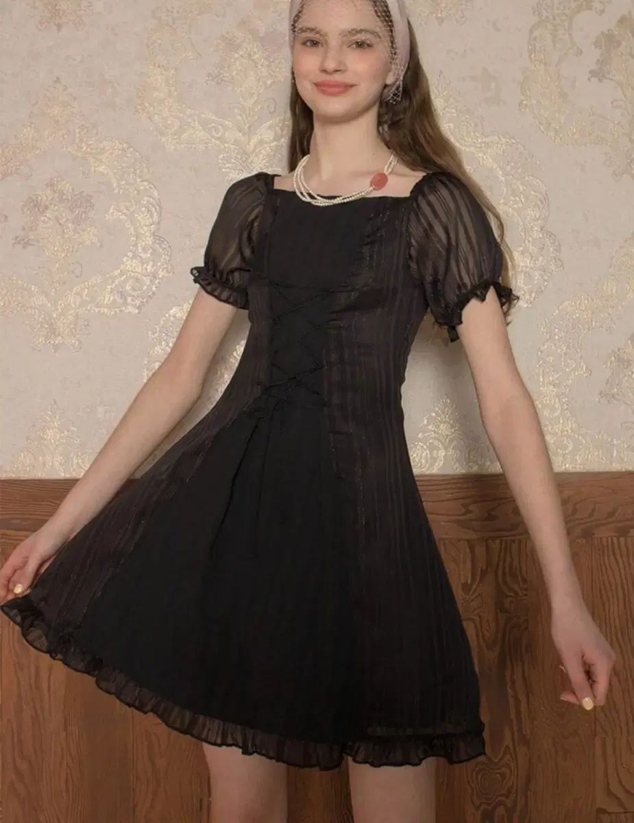 シヌーン シースルー ブラック オードリー ドレス sinoon audrey dress