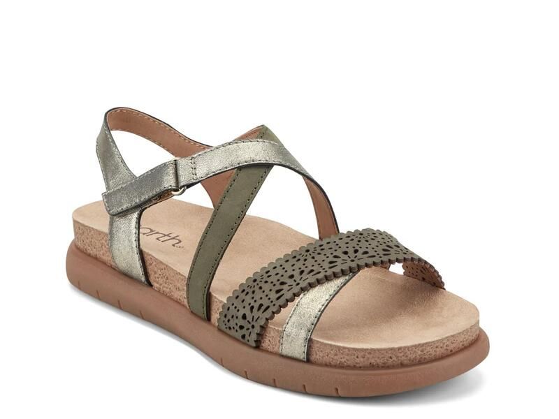 アース レディース シューズ サンダル EarthAthena Sandal Green Metallic グリーン
