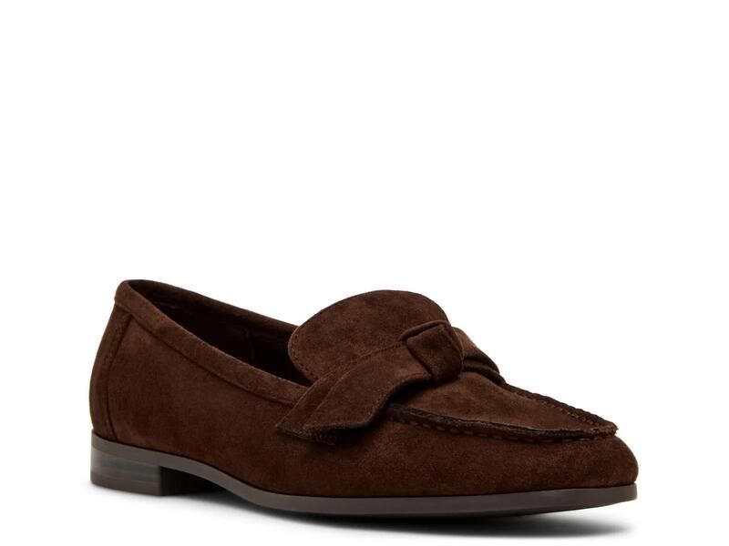 アンクライン レディース シューズ スリッポン・ローファー Anne KleinBowie Loafer Dark Brown Suede ブラウン