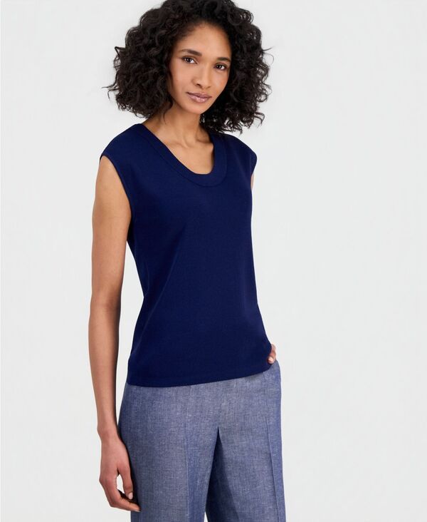 アンクライン レディース アウター ニット・セーター プチ ノースリーブ Anne Klein Womensleevelessweater Tank Regular Petite Distant Mo