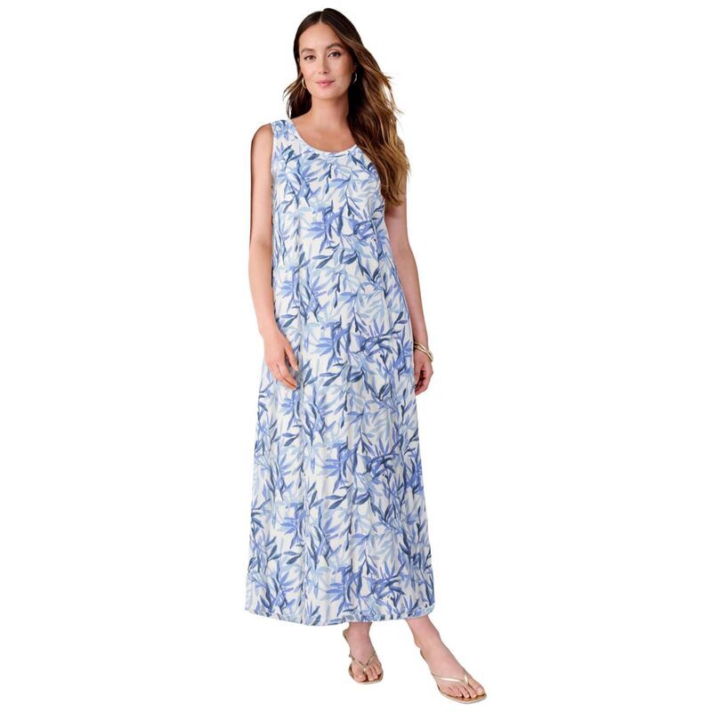 ジェシカロンドン レディース トップス ワンピース プラスサイズ デニム マキシ Jessica London Womens Plusize Denimaxi Dress Blue Watercolo