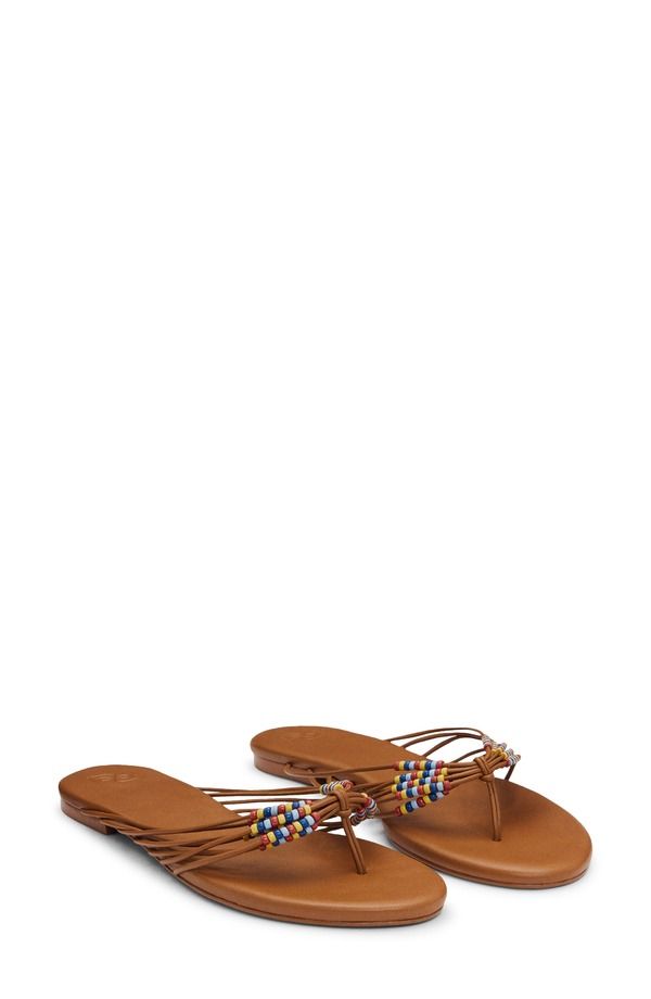 リフォーメーション レディース シューズ サンダル Reformation Jessica Flathong Sandal Rum Leather