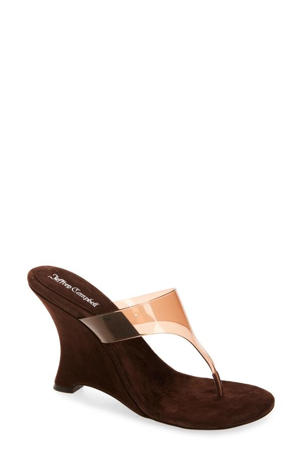 ジェフリー キャンベル レディース シューズ サンダル Jeffrey Campbell Persistent Wedge Slide Sandal Brown Suede Combo ブラウン