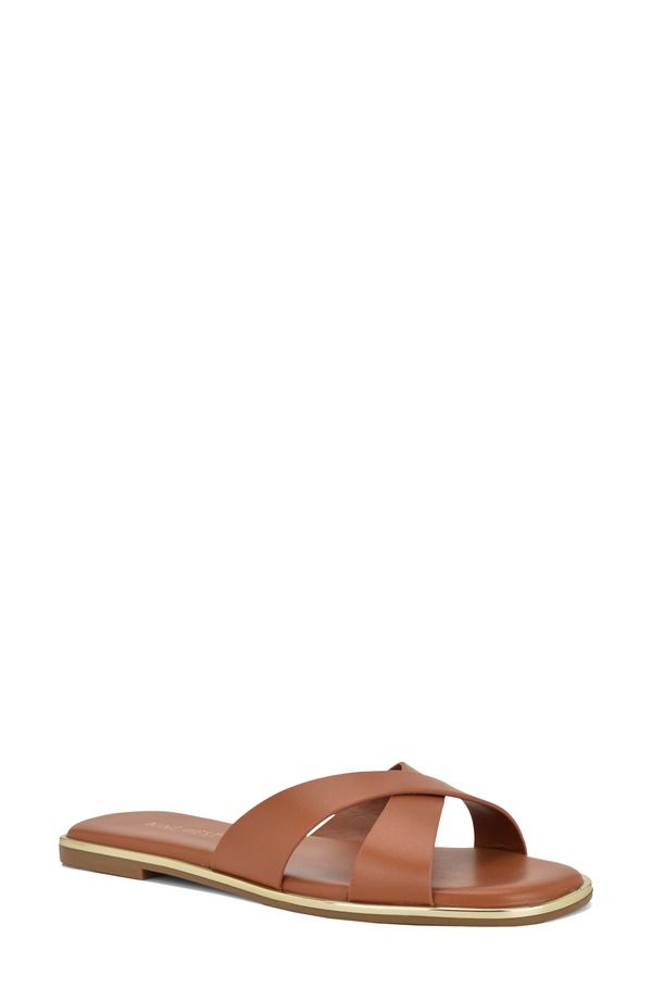 ナインウェスト レディース シューズ サンダル Nine West Edeny Slide Sandalight Brown 230 ブラウン