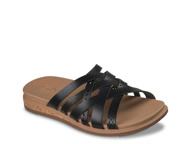 スケッチャーズ レディース シューズ サンダル SkechersBOBS Desert Kiss Low Sunny Strollsandal Black ブラック