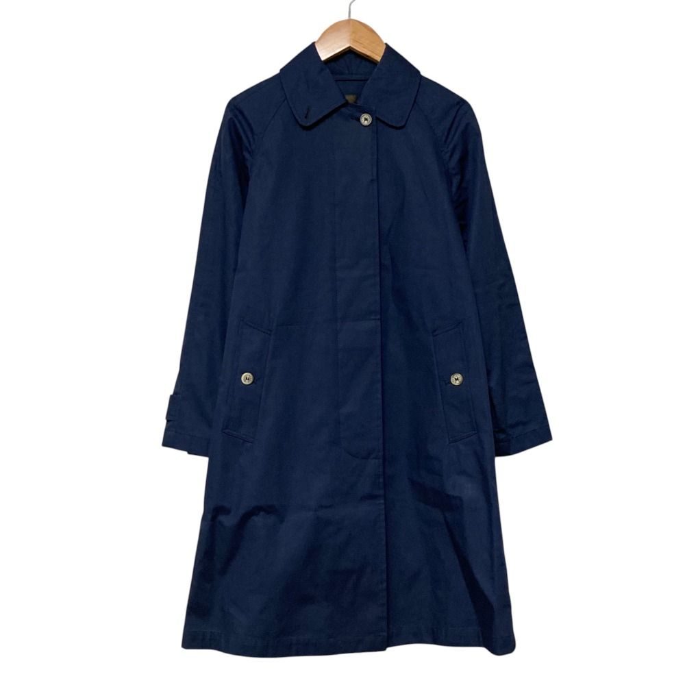 良品 MACKINTOSH マッキントッシュ ロロピアーナ生地 ストームシステム ステンカラーコート サイズ32 ネイビー レディース 古着 中古 USED