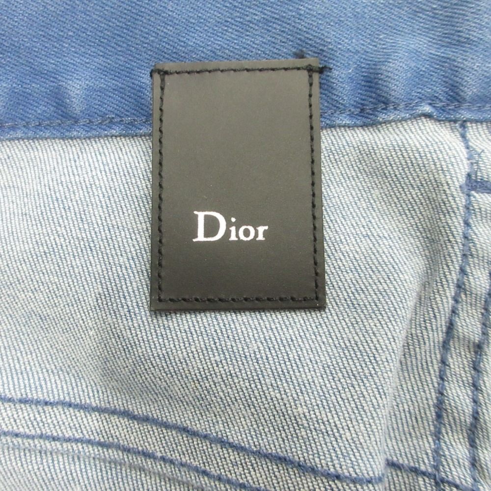 良品 DIOR HOMME ディオール・オム ペイント スキニー デニム パンツ
