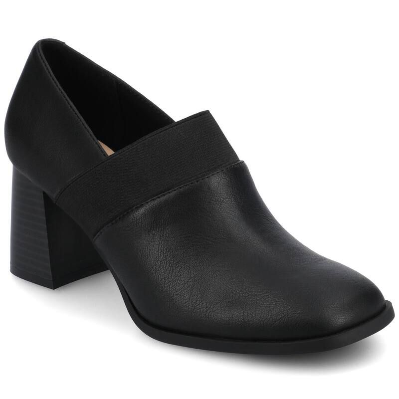 ジャーニー レディース シューズ ブーツ・レインブーツ アンクル ヒール Journee Maeve Womenstretch Square Toe Stacked Heel Ankle Boots