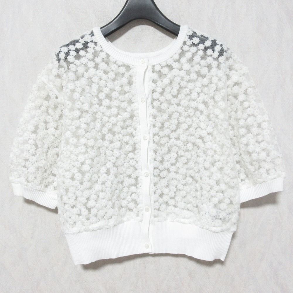 美品 25SS IENA イエナ フラワーレースハーフスリーブニット