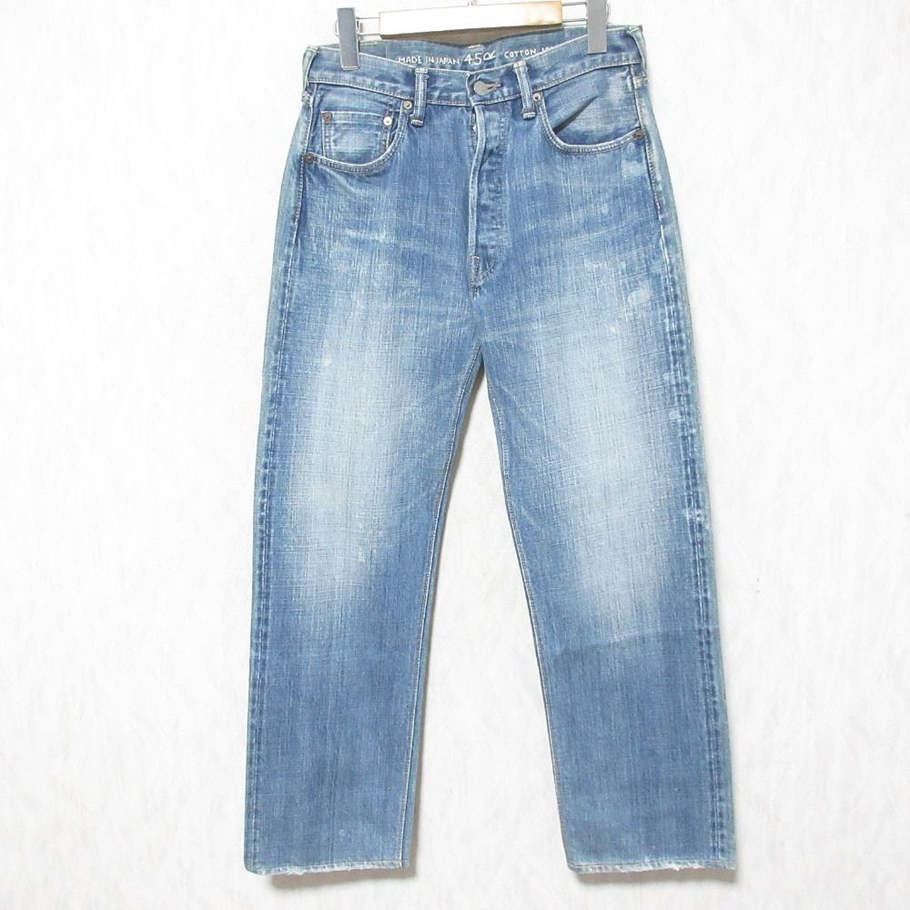 美品 45R フォーティファイブアール ウォッシュド 空比古デニムパンツ ジーンズ 4106912 サイズ29 ブルー レディース 古着 中古 USED