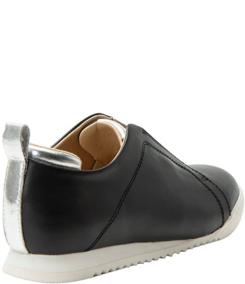 アレグリア レディース シューズ スニーカー レザー Alegria Retro Leather Slip On Sneakers Black ブラック