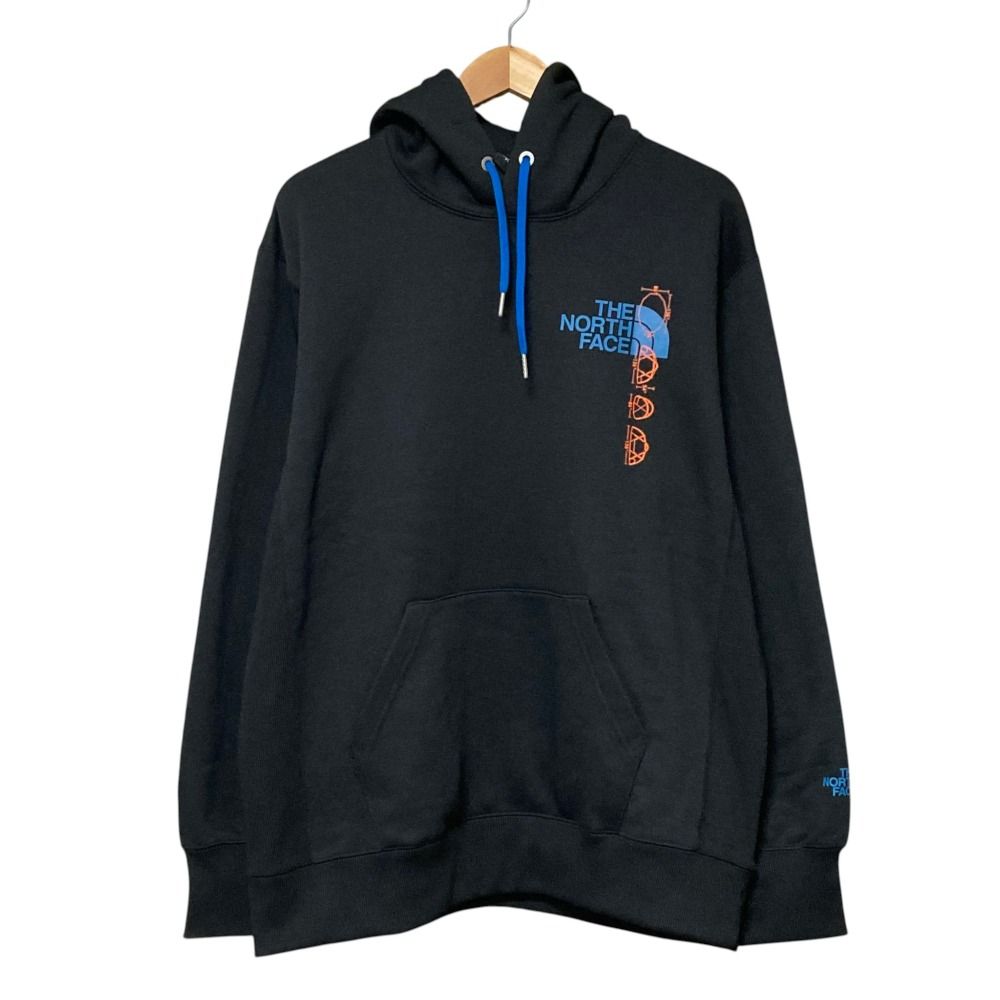 美品 THE NORTH FACE ノースフェイス バックハーフドームフーディ プルオーバー スウェットパーカー NT62135 XL ブラック メンズ 古着 中古 USED