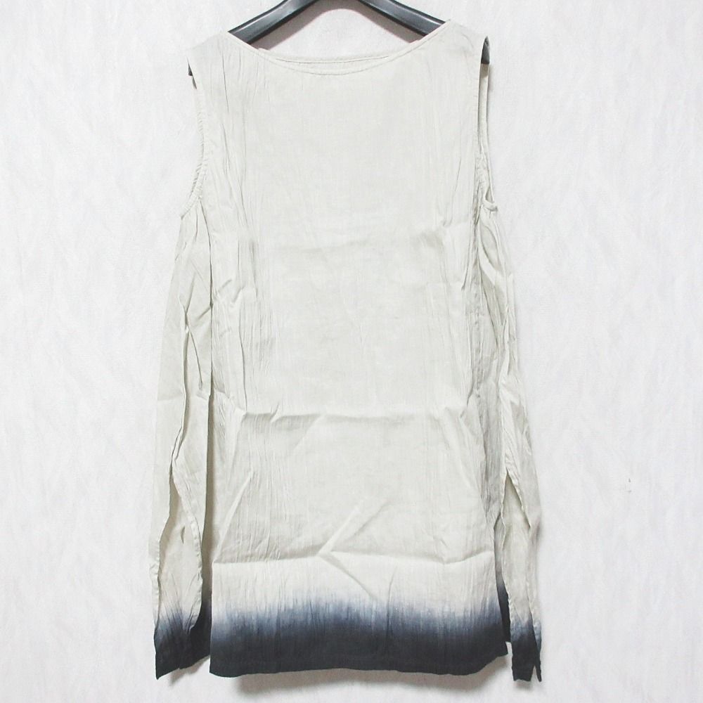 美品 evam eva エヴァムエヴァ linen gradation sleeveless tunic グラデーション チュニックカットソー E251T137 M スモークホワイト レディース 古着 中古 USED 17,035円