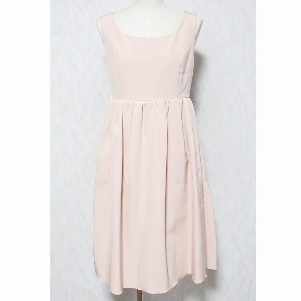 美品 FOXEY NEW YOR フォクシーニューヨーク モダンエンパイアドレス ノースリーブ ひざ丈 ワンピース 38330 38 ピンク レディース 古着 中古 USED 7,045円