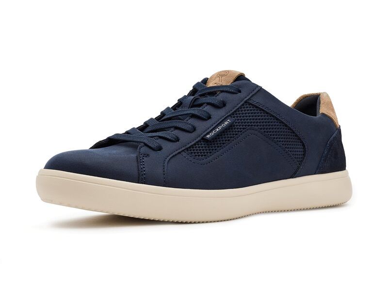 ロックポート メンズ シューズ ブーツ・レインブーツ Rockport Collins Dark BlueBeige ブルー
