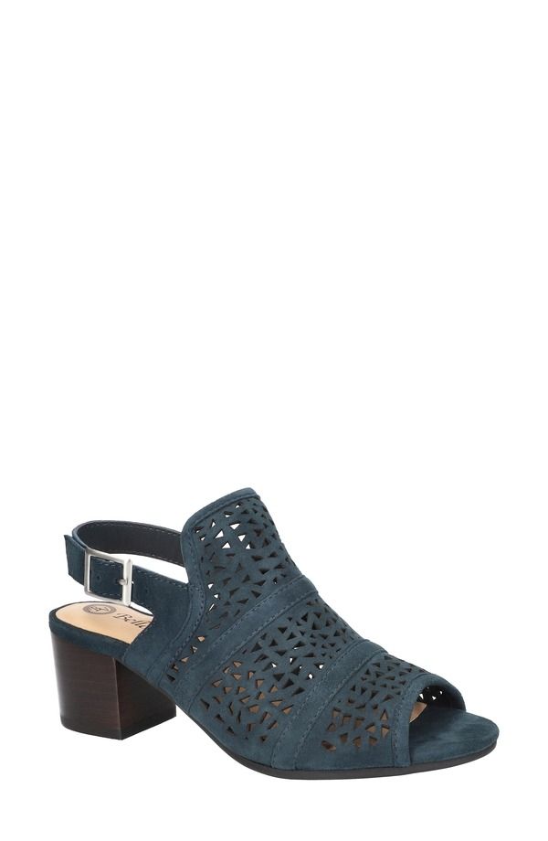 ベラヴィータ レディース シューズ ヒール サンダル Bella Vita Marti Slingback Sandal Navy Kidsuede Leather ネイビー
