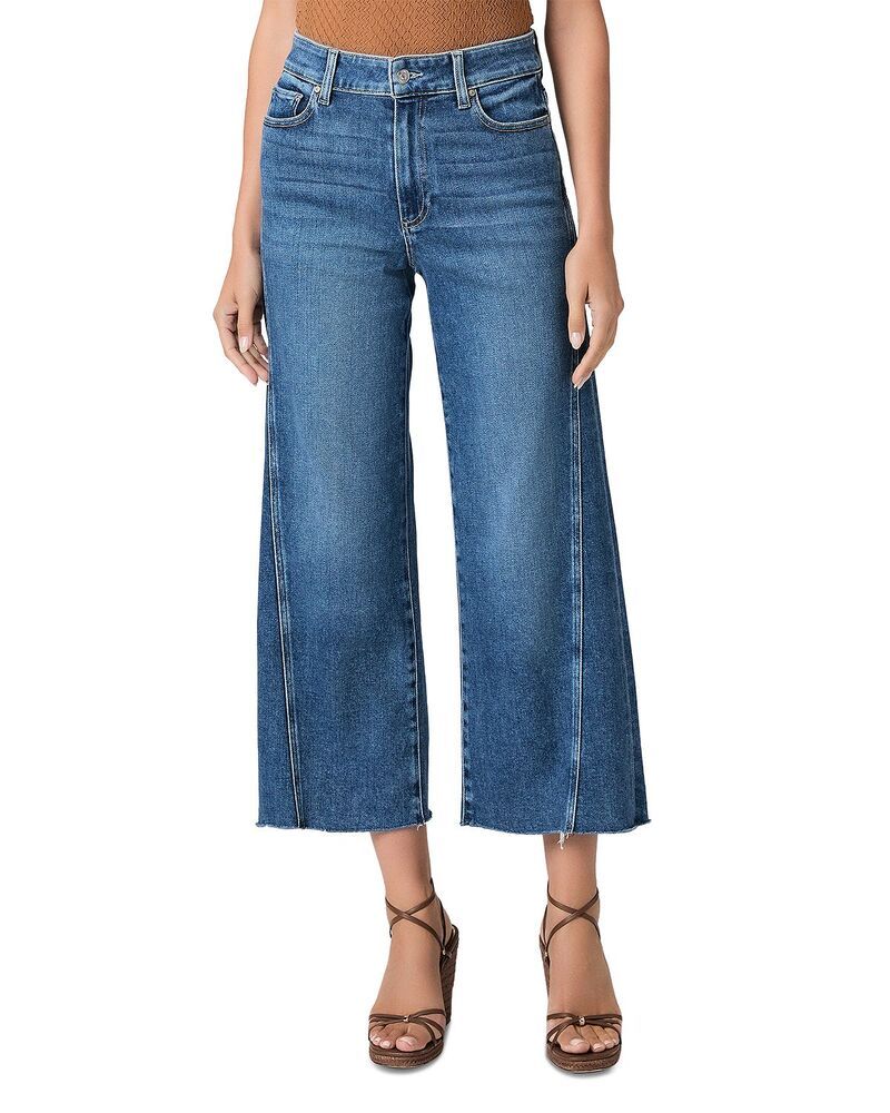 ペイジ レディース ボトムス デニムパンツ アンクル ジーンズ PAIGE Anessa Twisted Outseam High Rise Wide Ankle Jeans in Hollyhock