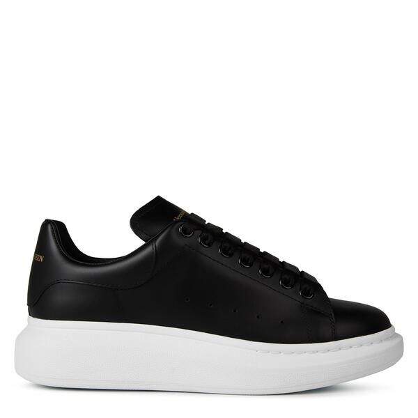 アレキサンダー・マックイーン メンズ シューズ スニーカー レザー Alexander McQueen Mens Oversized Leather Trainers BlkWht 1000