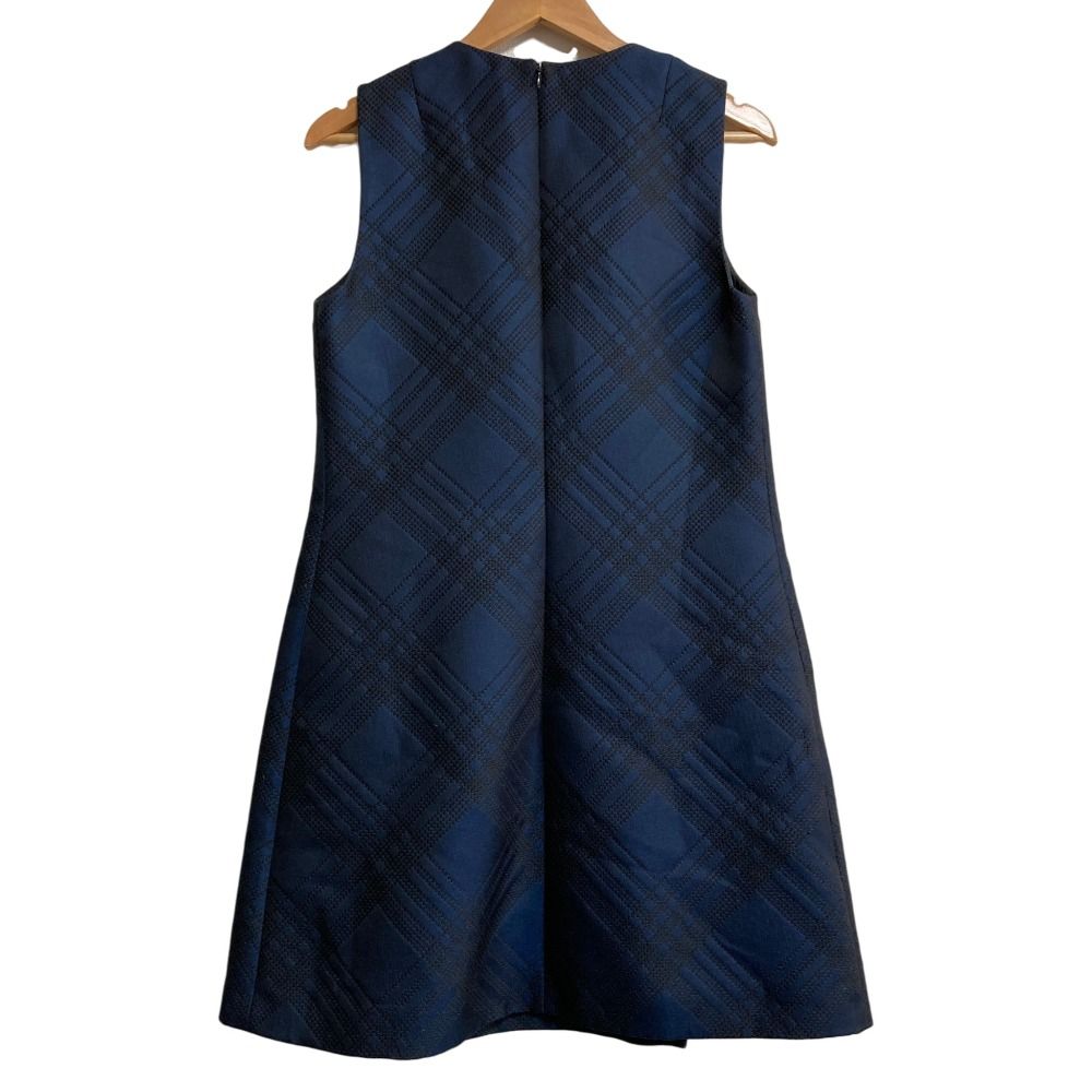 美品 JIL SANDER NAVY ジルサンダーネイビー チェック ジャガード