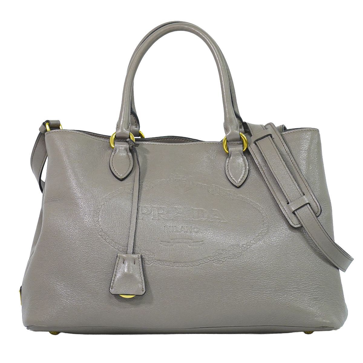 本物 プラダ PRADA レザー 2WAY ショルダーバッグ トートバッグ