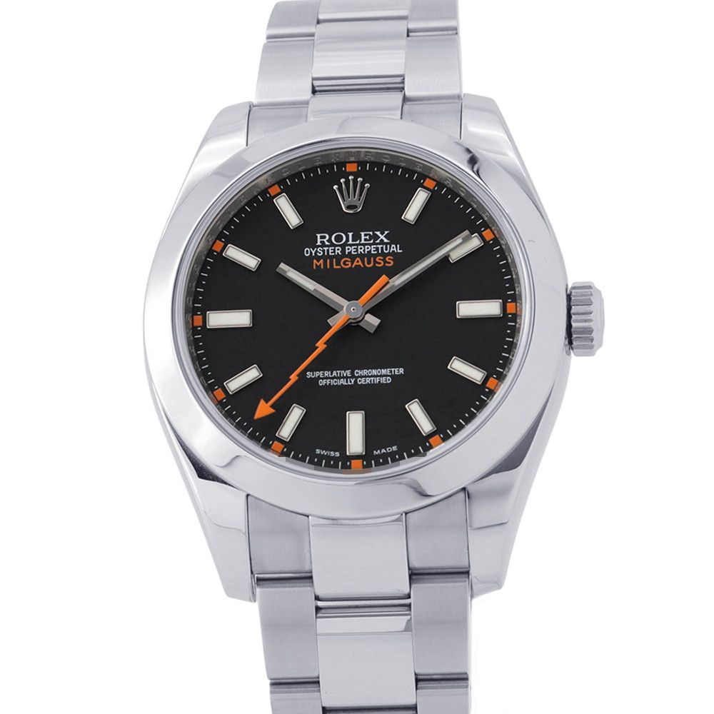 ロレックス ミルガウス ランダムシリアル ルーレット V番 116400 ROLEX 腕時計 黒文字盤