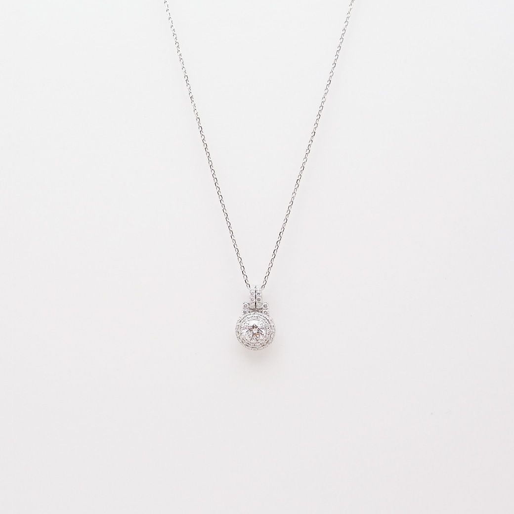 ダイヤモンド ペンダント ネックレス 0.23ct 0.20ct Pt950/850 ソーティング 付き Sランク 58,080円