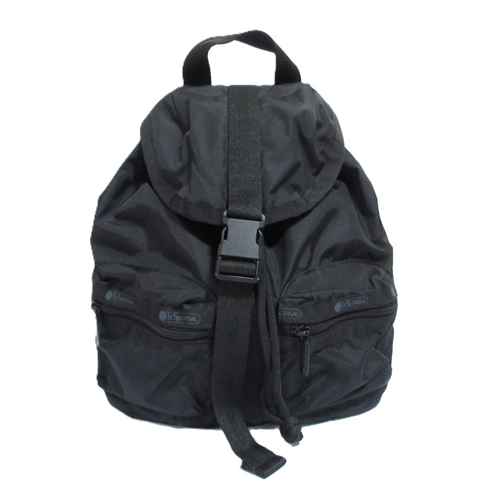 新品同様 LeSportsac レスポートサック SMALL VOYAGER バックパック リュック ブラック レディース 古着 中古 USED