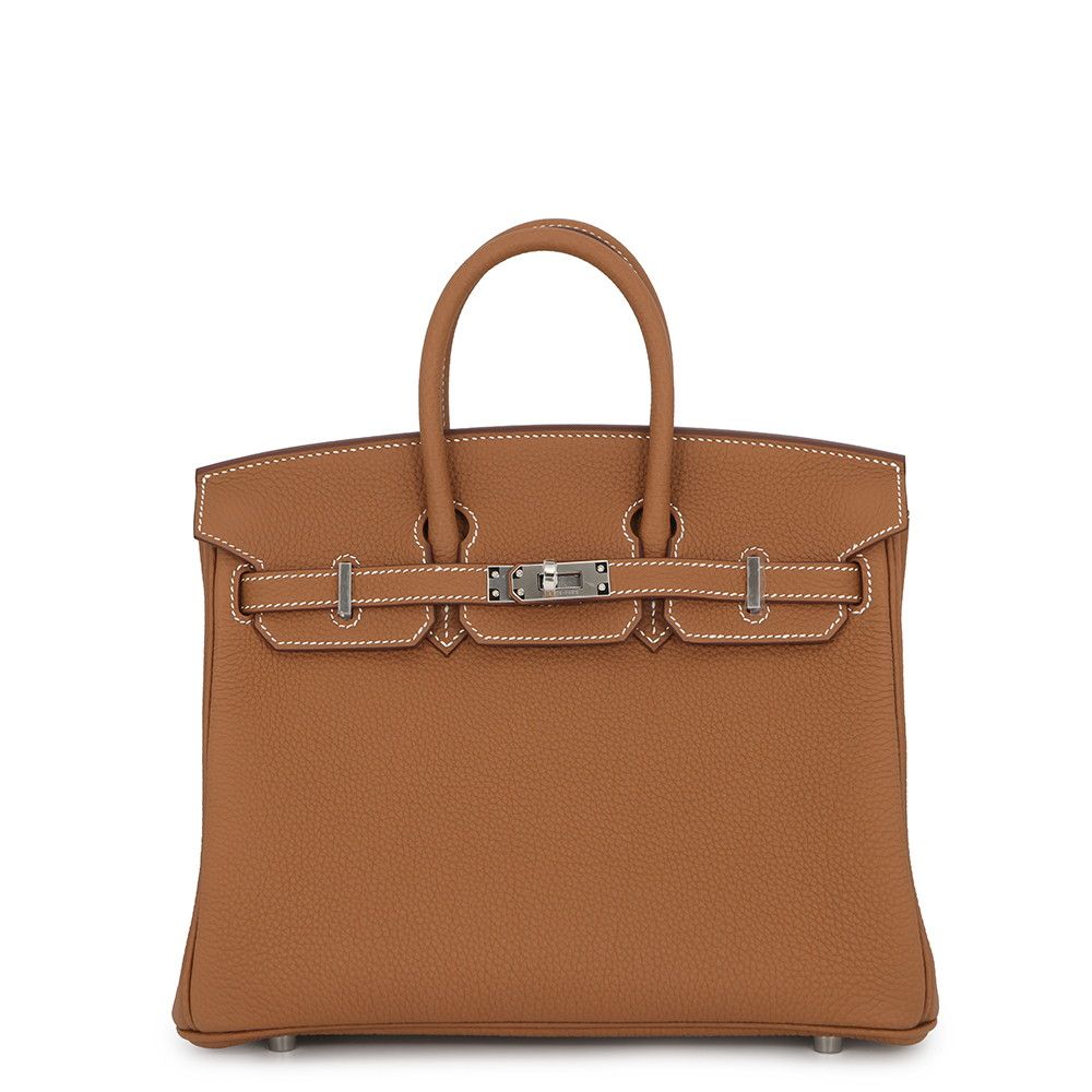 エルメス バーキン25 ゴールド/シルバー金具 トゴ G刻印 HERMES Birkin ハンドバッグ