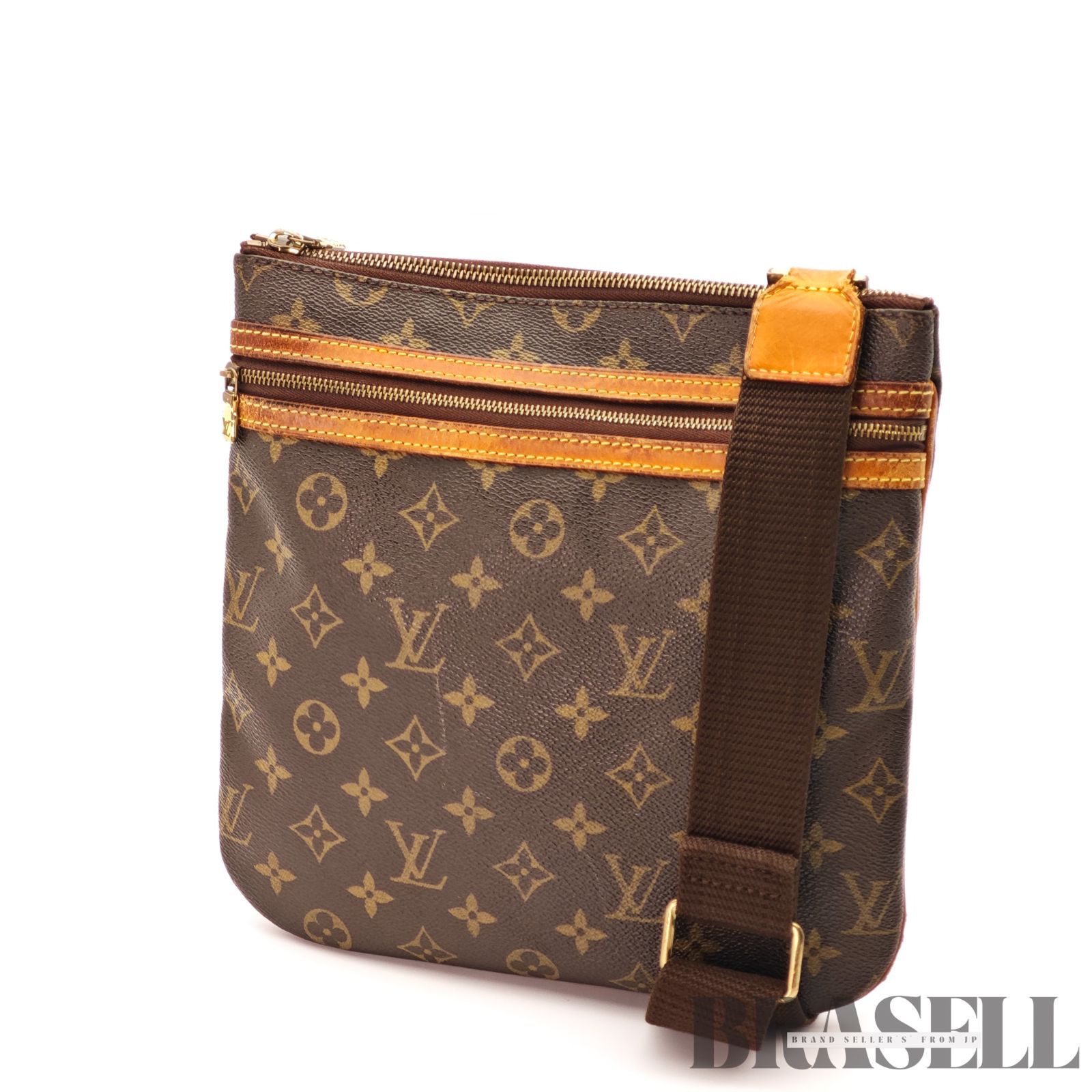 LOUIS VUITTON ポシェットボスフォール M40044 バッグ ショルダーバッグ 薄い ブラウン レディース メンズ