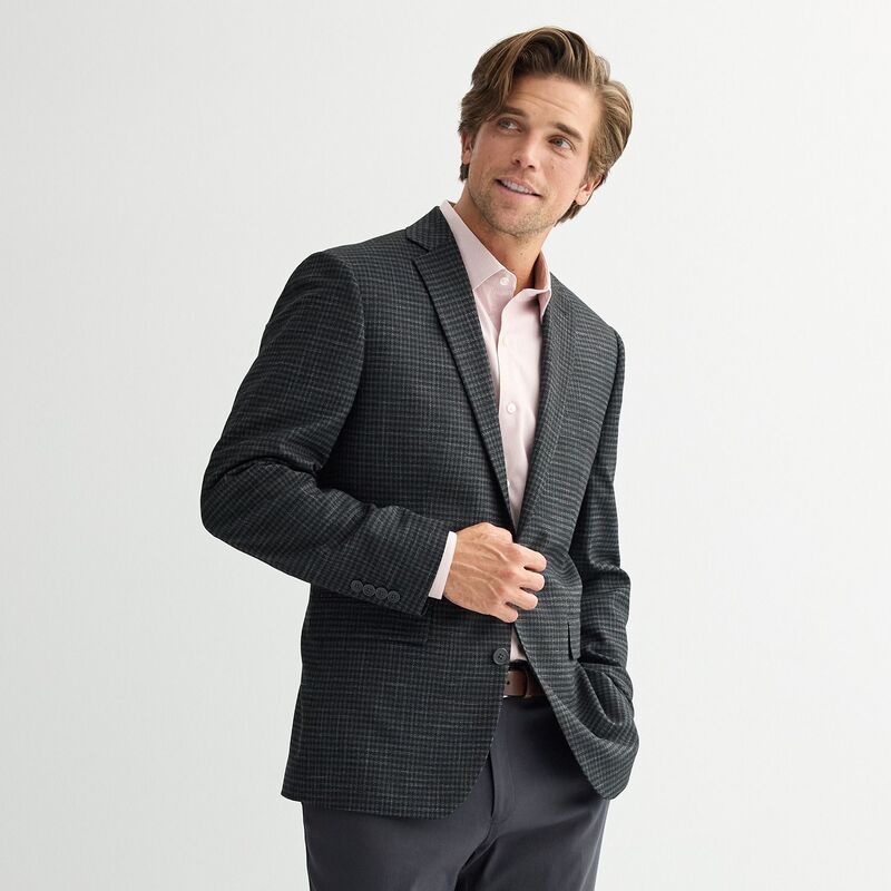 アプトナイン レディース アウター ジャケット・ブルゾン コート Mens Apt 9 Premier Flex SlimFit Essential Sport Coat Black Check ブラ