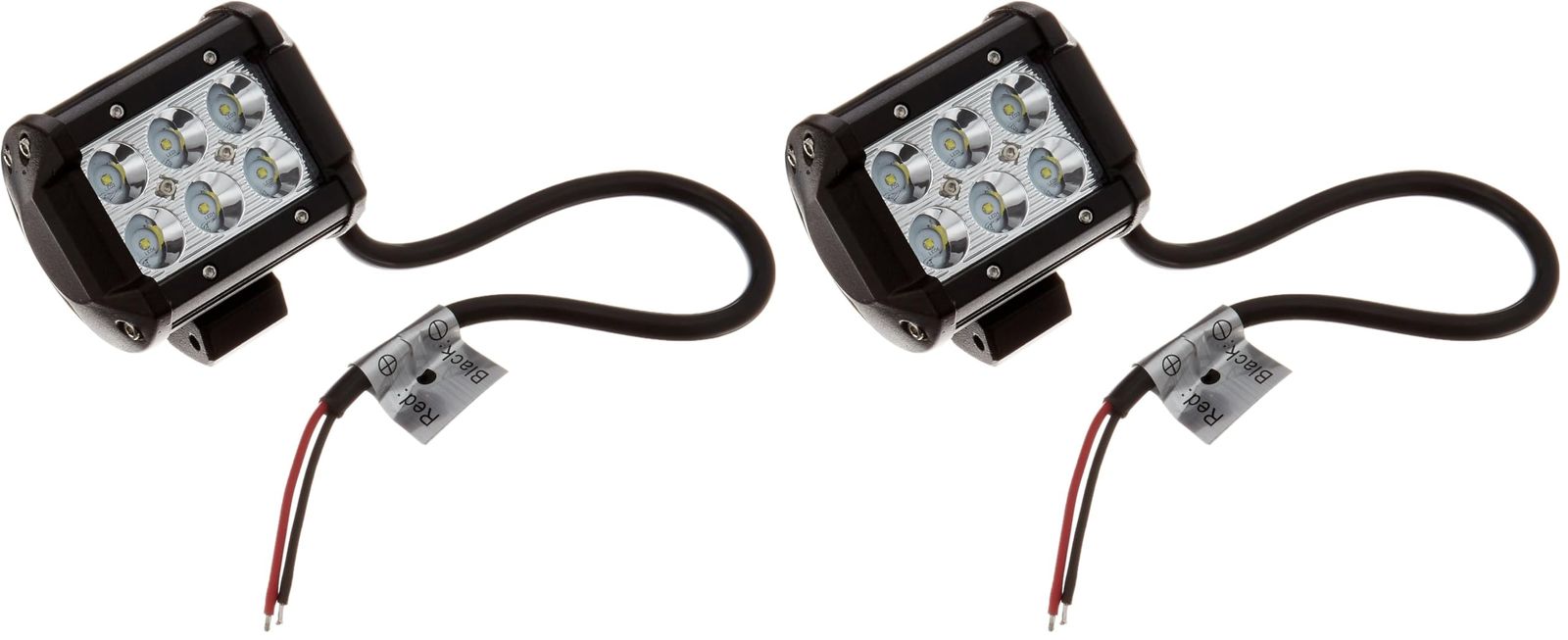 新品 カシムラ(Kashimura) LEDワークライト 消費電力18W 白色発光 1440lm(ルーメン) 6発LED 12V/24V対応 ML-11 (× 2)