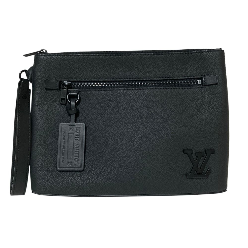 新品同様 Louis Vuitton ルイヴィトン LVアエログラム テイクオフ ポーチ クラッチバッグ M69837 ノワール メンズ 古着 中古 USED 新品同様 Louis Vuitton ルイヴィトン LVアエログラム テイクオフ