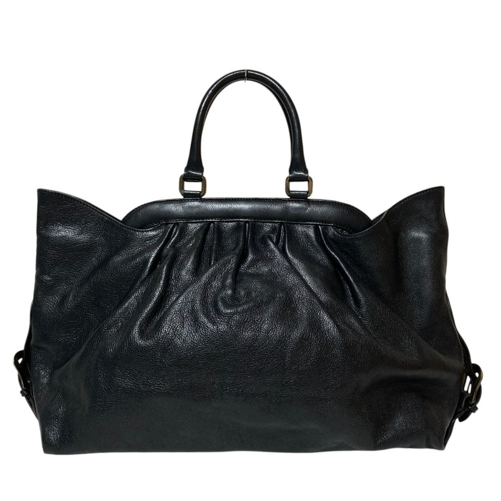 美品 FENDI フェンディ レザー ハンドバッグ ドクターズバッグ 8BN191 ブラック レディース 古着 中古 USED