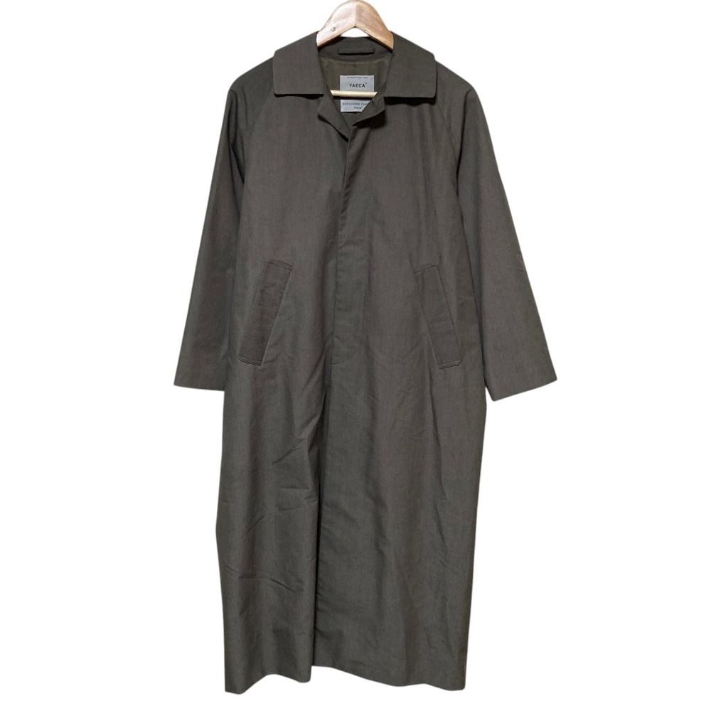 美品 YAECA ヤエカ SOUTIEN COLLAR COAT LONG コート 60555 サイズS グレー レディース 古着 中古 USED