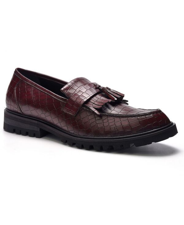 アンソニー ヴィア メンズ シューズ スリッポン・ローファー Anthony Veer A Veer Mens Dante Tasseloafers Bordo