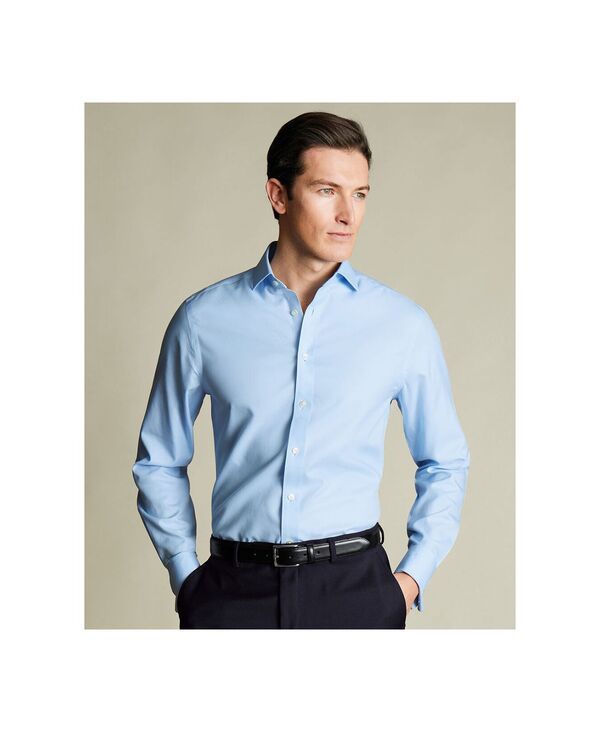 チャールズティリット メンズ トップス シャツ Charles Tyrwhitt MenslimFitwill Weave Dresshirt Light Pastel Blue ブルー