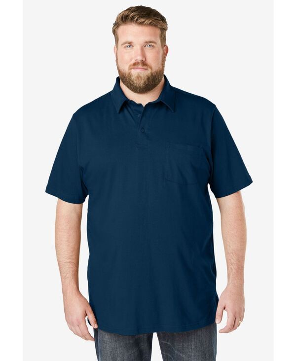 キングサイズ メンズ トップス ポロシャツ トール ジャージー KingSize Big Tall Heavyweight Jersey Polo Shirt Navy ネイビー
