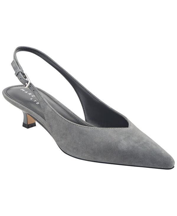 マーク・フィッシャー レディース シューズ パンプス ヒール Marc Fisher LTD Womens Luciey Slingbackitten Heel Pumps Dark Gray Sue