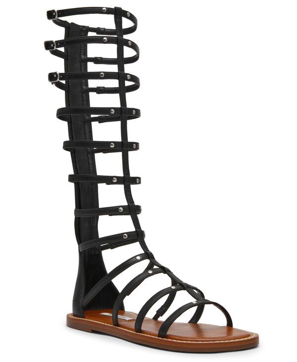 スティーブ マデン レディース シューズ サンダル Steve Madden Womens Gladius KneeHigh Strappy Round Toe Gladiator Sandals B