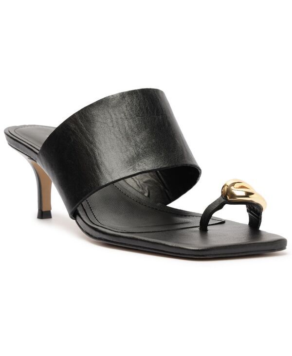 アレッツォ レディース シューズ サンダル Arezzo Womens Kendall Mid Stiletto SlipOn Sandals Black ブラック
