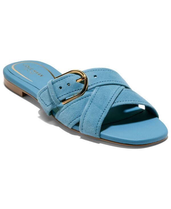 コールハーン レディース シューズ サンダル Cole Haan Womens Velma Buckle Slide Sandals Provincial Blue Suede ブルー