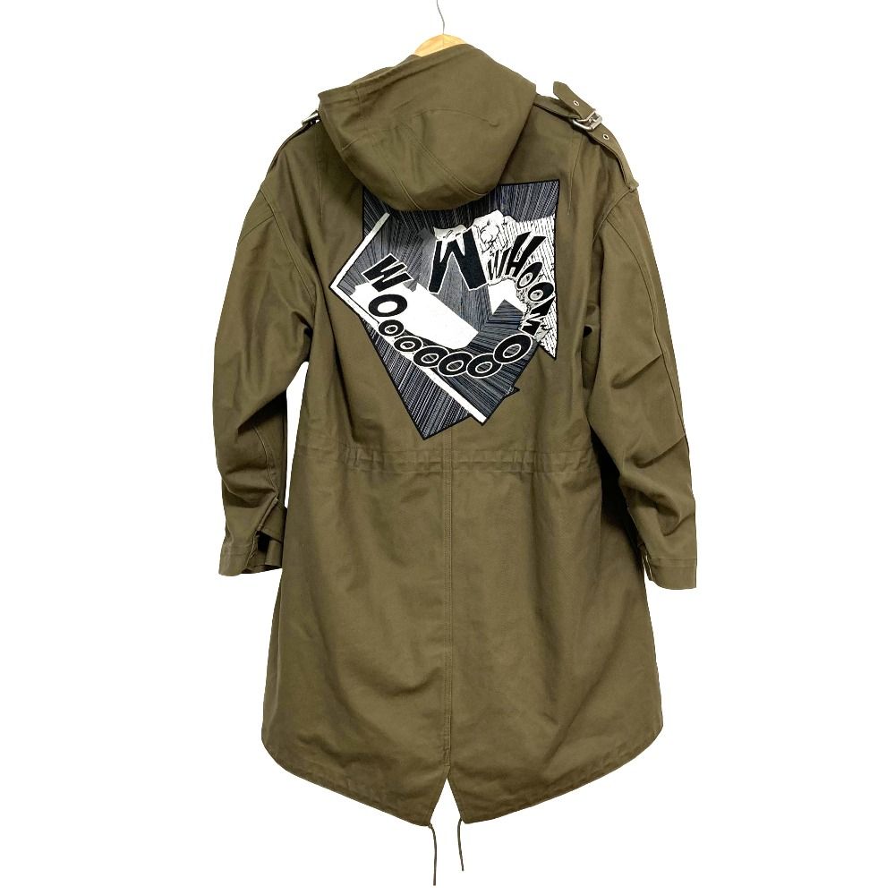 美品 CELINE セリーヌ CHRISTIAN MARCLAY クリスチャンマークレー モッズコート 2W049597C サイズ36 カーキ レディース 古着 中古 USED