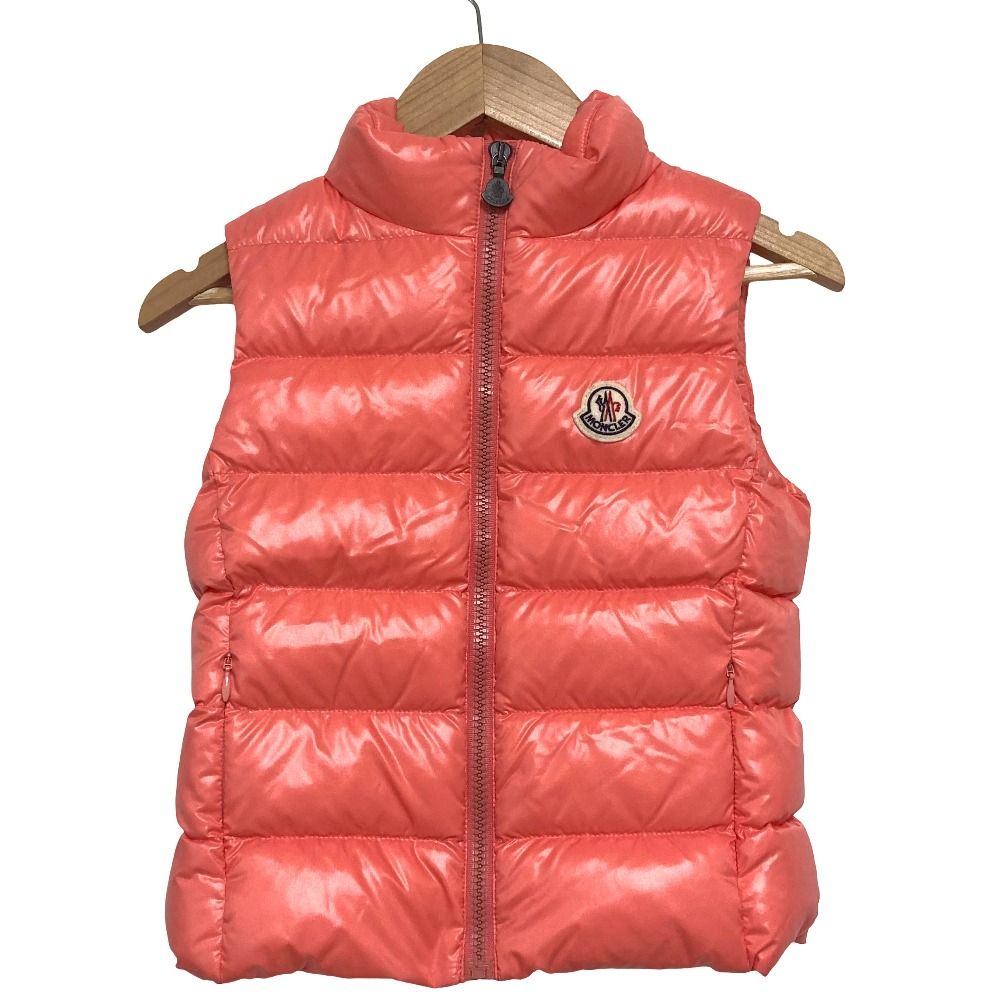 美品 MONCLER モンクレール GHANY GILET ダウンベスト キッズ H29541A52810 サイズ8 130cm ピンク キッズ 古着 中古 USED