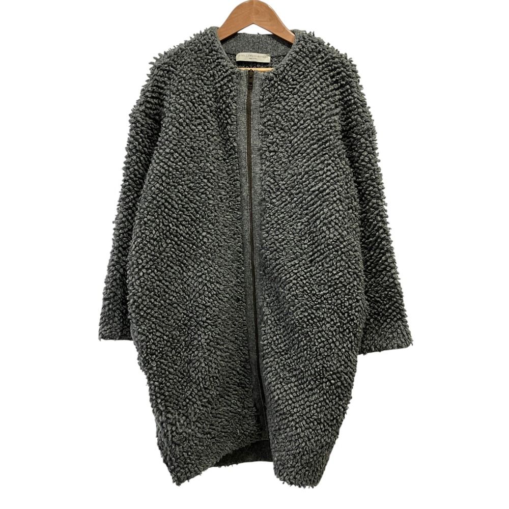 美品 STELLA McCARTNEY ステラマッカートニー ウール ボアコート 38 グレー レディース 古着 中古 USED