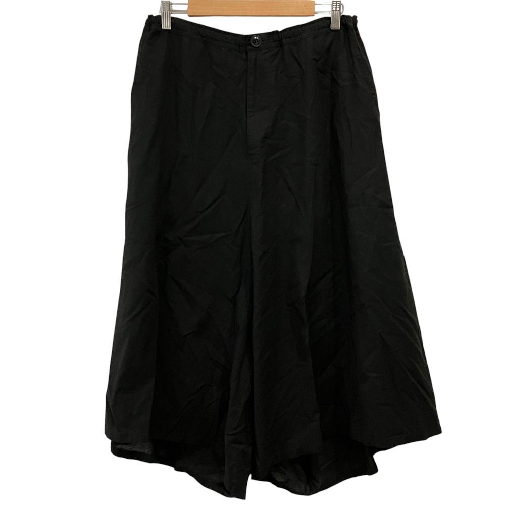 美品 24SS Y's Yohji Yamamoto ワイズ ヨウジヤマモト リネンブレンド サルエルパンツ 2 ブラック レディース 古着 中古 USED