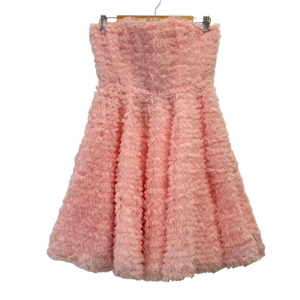 未使用 DSQUARED2 ディースクエアード チュールレース ベアトップドレス ワンピース 40 ピンク レディース 古着 中古 USED