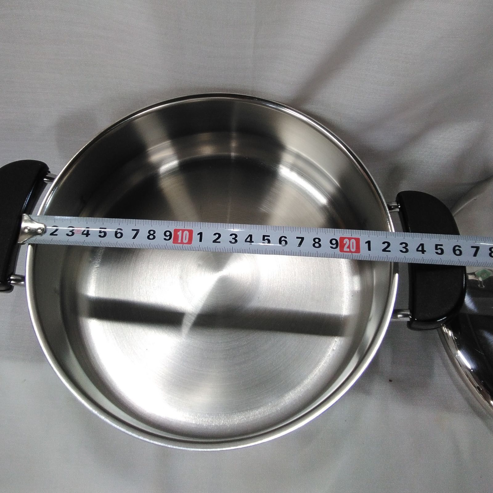 未使用 ステンレス両手鍋 フタ付き キッチン用品 調理器具 現状 長期